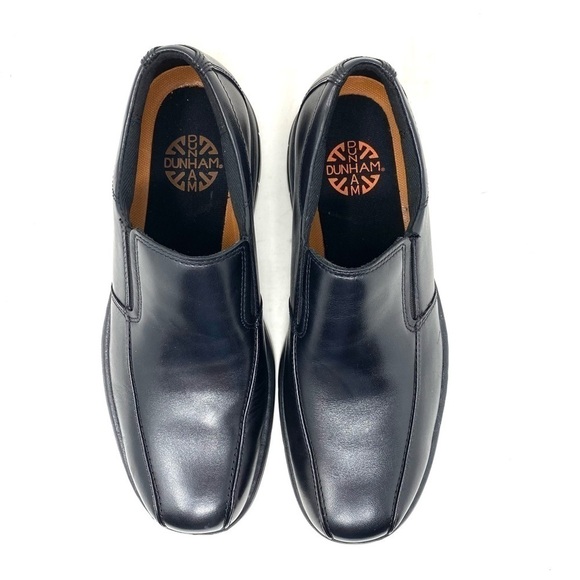 Dunham Men’s Blair Black Leather Slip On EXTRA WIDE - Picture 3 of 7